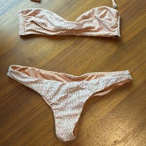 Volcom bandeau cheeky bikini with removable straps